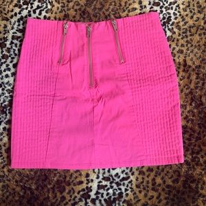Hot pink mini skirt